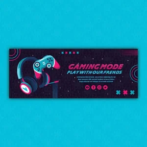 بنر سایت گیمینگ حرفه‌ای 🎮 برای سایت بازی شما در ۱ دقیقه