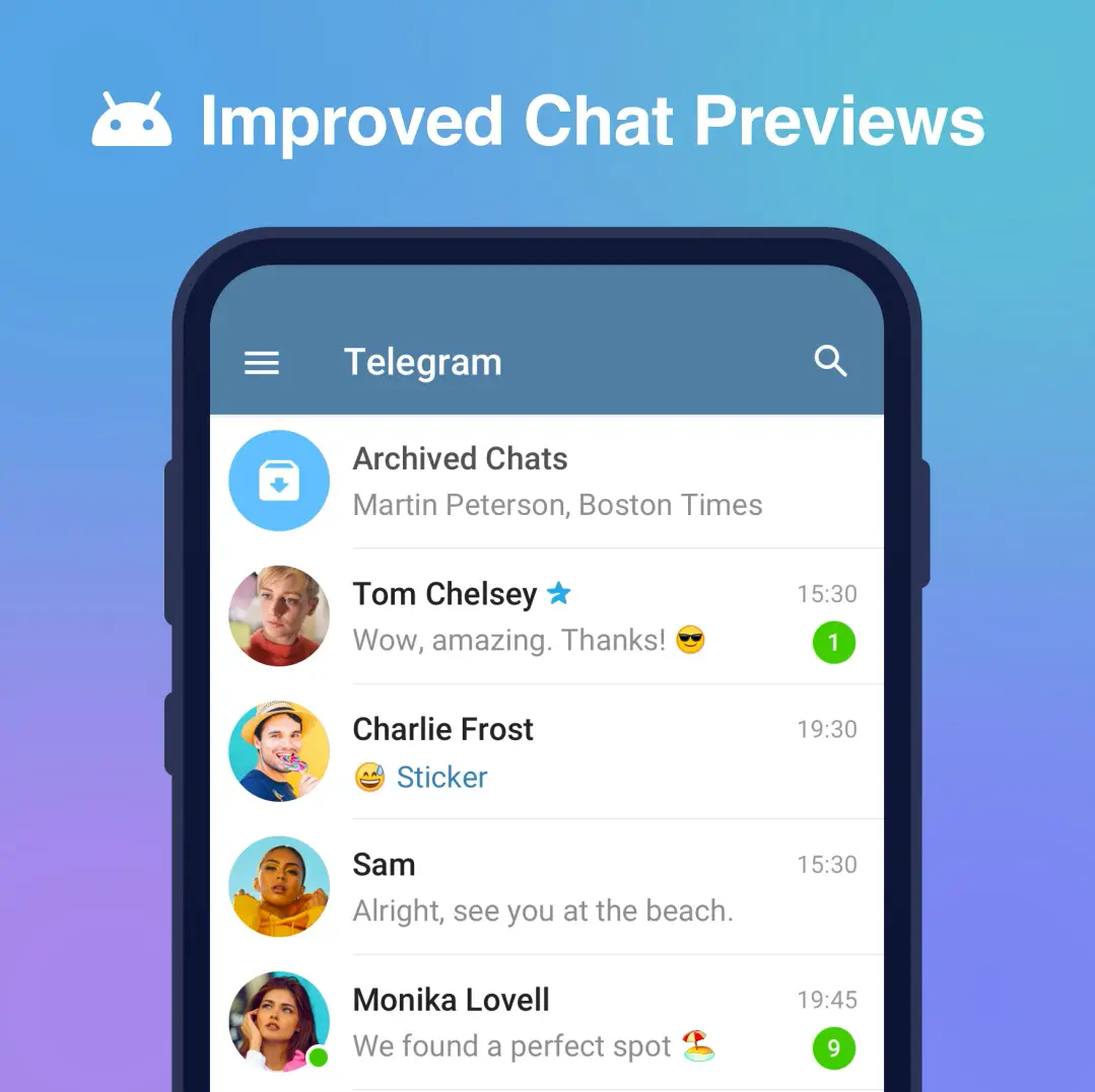 پیش‌نمایش چت‌ها در تلگرام اندروید: پیام‌ها رو بدون ردپا بخون
