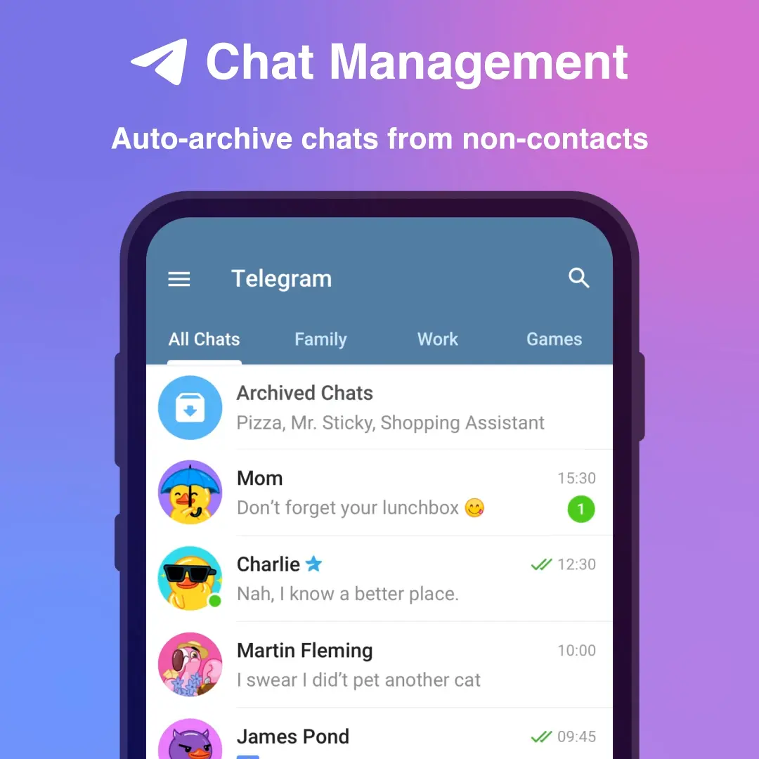 مدیریت بهتر چت‌ها در تلگرام پرمیوم: چت‌هات رو به راحتی مدیریت کن!
